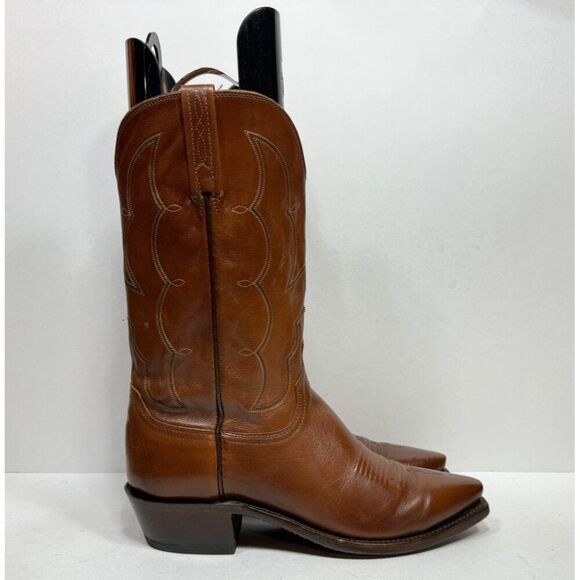Lucchese 1883 Cowboy Western Brown Leather Boots‎ Men’s Size 9.5 D NV7066